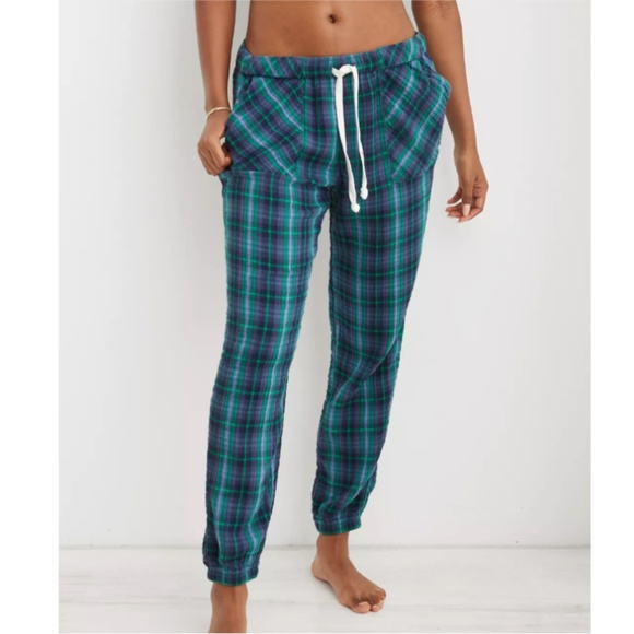 AERIE Soft Gauze Pajama Jogger in Fresh Bright Size Small Long - Picture 1 of 12